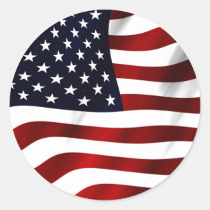 Amerikanische Flagge Runder Aufkleber