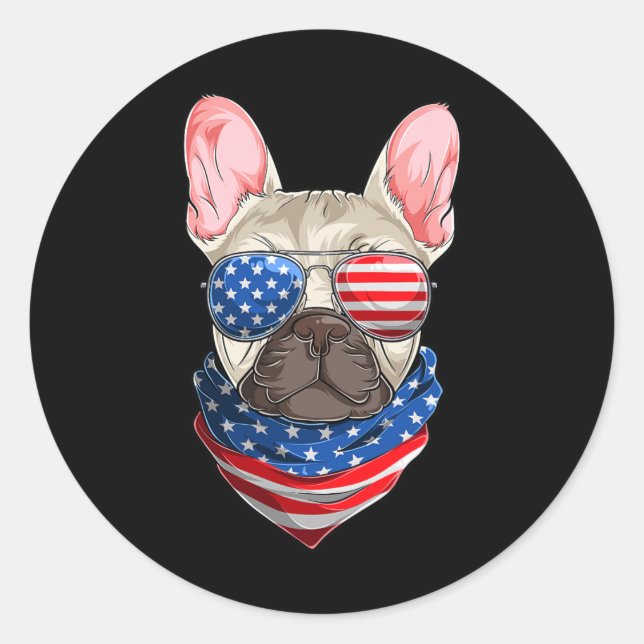 Amerikanische Flagge Runder Aufkleber (Vorderseite)