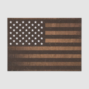 Amerikanische Flagge Rustikale Holzoptik USA Patri Seidenpapier