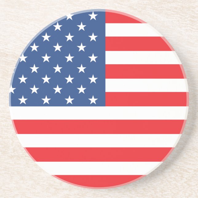 Amerikanische Flagge Sandstein Untersetzer (Vorne)