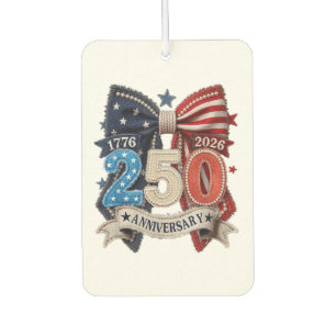Amerikanische Flagge Schleife 250. Jubiläum Patrio Autolufterfrischer