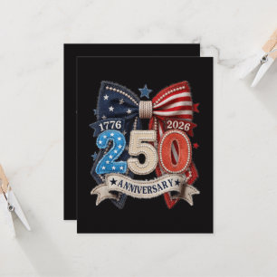 Amerikanische Flagge Schleife 250. Jubiläum Patrio Einladung