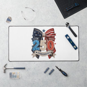 Amerikanische Flagge Schleife 250. Jubiläum Patrio Schreibtischunterlage