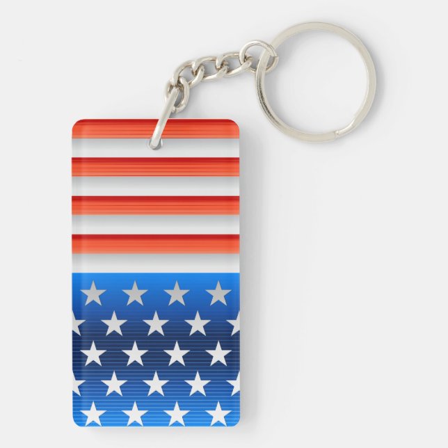 Amerikanische Flagge Schlüsselanhänger (Rückseite)