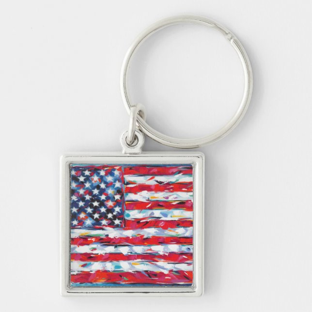 Amerikanische Flagge Schlüsselanhänger (Vorne)