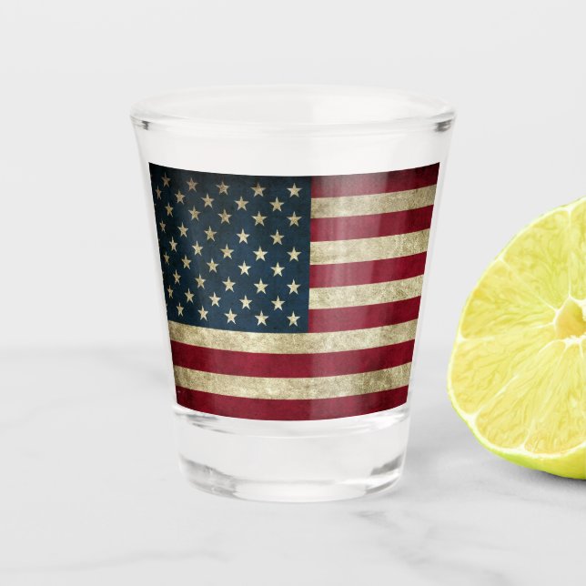 Amerikanische Flagge Schnapsglas (Vorderseite)