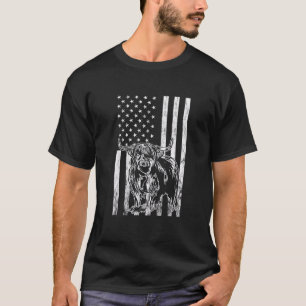 Amerikanische Flagge Schottisches Rind Schottisch T-Shirt