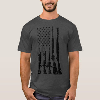 Amerikanische Flagge (schwarz erschüttert) (2) T-Shirt