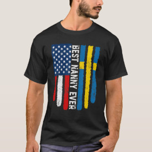 Amerikanische Flagge & Schweden Flag Beste Kinderf T-Shirt
