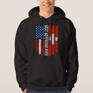 Amerikanische Flagge Schweiz Bester Freund je Hoodie