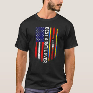 Amerikanische Flagge & Schweizer Flagge Beste Tant T-Shirt