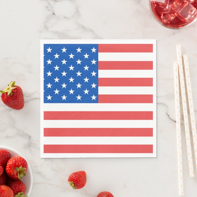 Amerikanische Flagge Serviette (Beispiel)