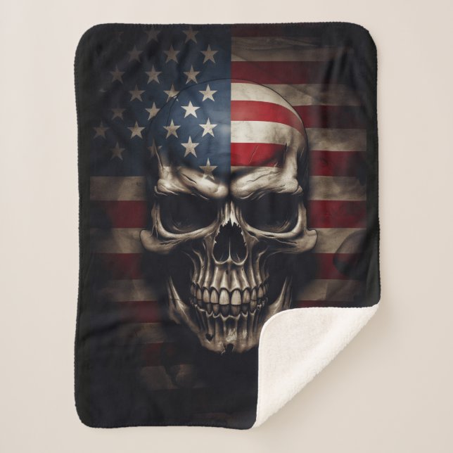 Amerikanische Flagge Sherpadecke (Vorderseite)