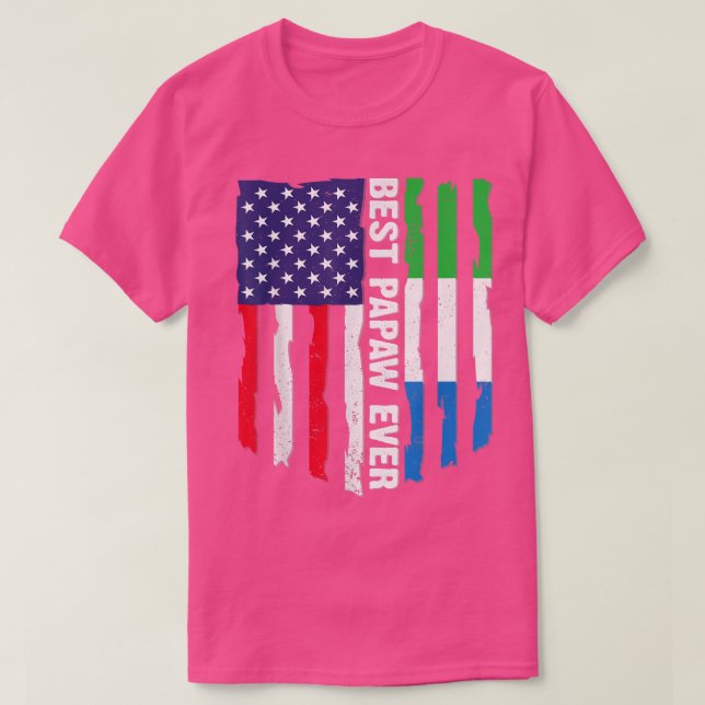 Amerikanische Flagge Sierra Leone Flag Beste Papa- T-Shirt (Design vorne)