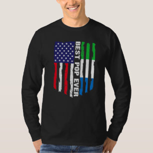 Amerikanische Flagge Sierra Leone Flagge Bester Po T-Shirt
