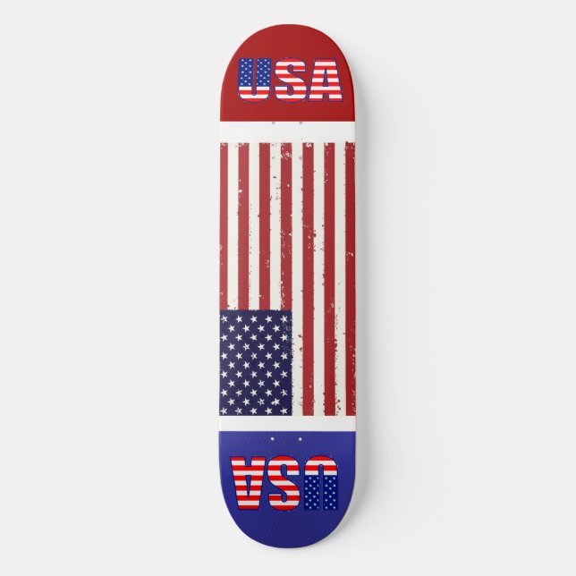 Amerikanische Flagge Skateboard (Vorderseite)