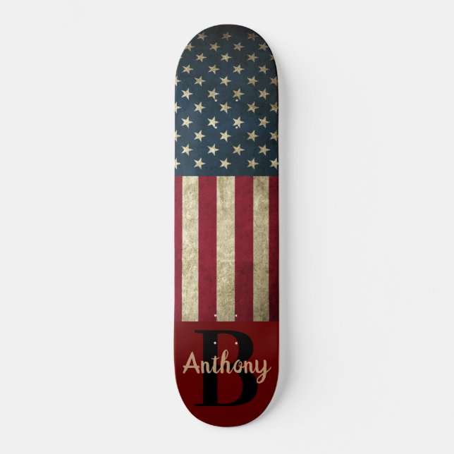 Amerikanische Flagge Skateboard (Vorderseite)