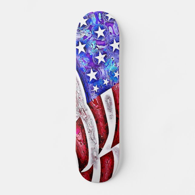 AMERIKANISCHE FLAGGE Skateboard (Vorderseite)
