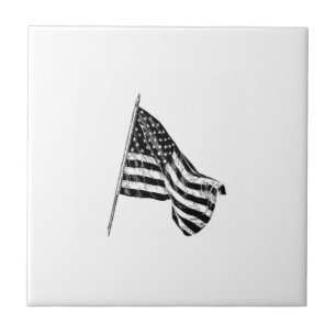 Amerikanische Flagge Skizze Keramikfliese