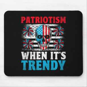 Amerikanische Flagge Skull Patriot Skeletto Unabhä Mousepad
