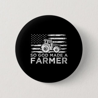 Amerikanische Flagge So hat Gott einen Farmer gema Button