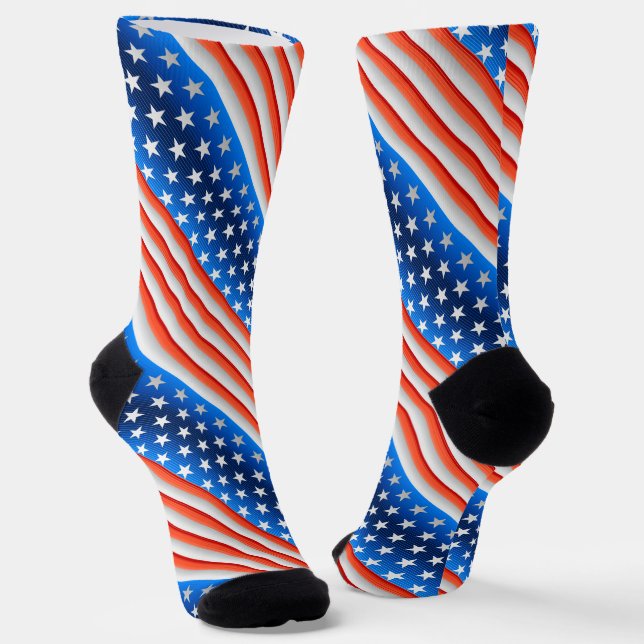 Amerikanische Flagge Socken (Gewinkelt)