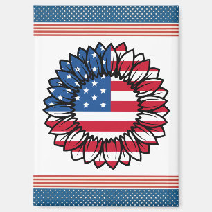Amerikanische Flagge Sonnenblume-32222 Magnet