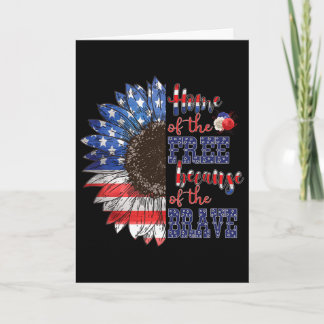 Amerikanische Flagge Sonnenblume Patriotisch 4. Ju Karte