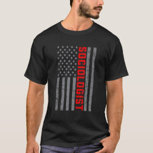 Amerikanische Flagge Soziologe US-Flag Vintag für  T-Shirt