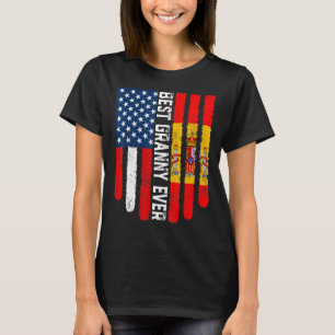 Amerikanische Flagge - Spanienflagge Beste Oma-Eve T-Shirt