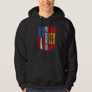 Amerikanische Flagge & Spanienflagge Beste Oma je  Hoodie