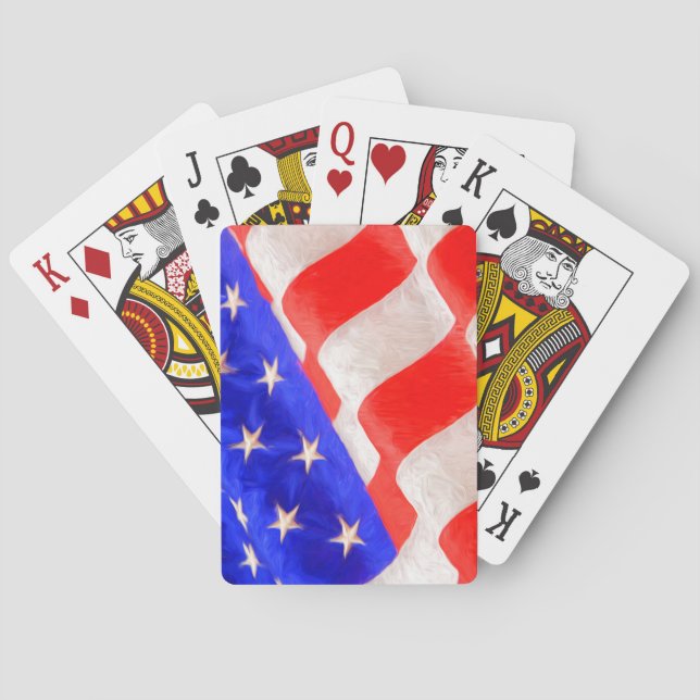 Amerikanische Flagge Spielkarten (Rückseite)