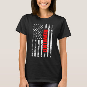 Amerikanische Flagge Sportpatentiotische Rotation T-Shirt