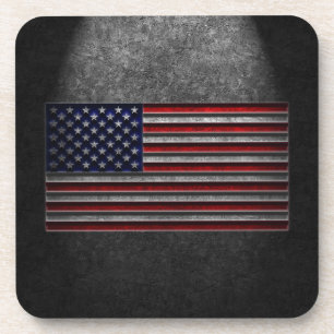 Amerikanische Flagge Steinstruktur Getränkeuntersetzer