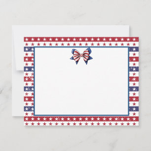 Amerikanische Flagge Sterne Rand 4. Juli Mitteilungskarte