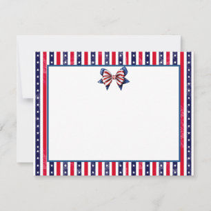 Amerikanische Flagge Sterne Rand 4. Juli Mitteilungskarte