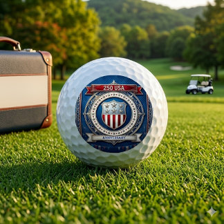 Amerikanische Flagge Sterne & Streifen 250. Unabhä Golfball