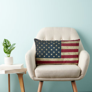 Amerikanische Flagge Sterne und Streifen Lendenkissen