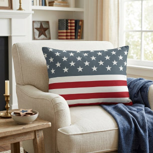 Amerikanische Flagge Sterne und Streifen Patriotis Dekokissen