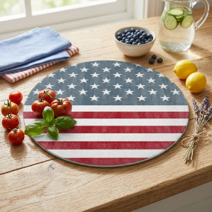 Amerikanische Flagge Sterne und Streifen Schneidebrett