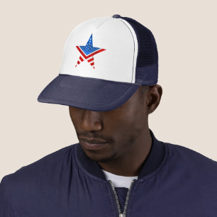 Amerikanische Flagge Sternform Truckerkappe