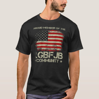 Amerikanische Flagge stolz Mitglied der LGBFJB-Gem T-Shirt