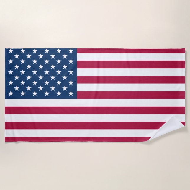 Amerikanische Flagge Strandtuch (Vorderseite)