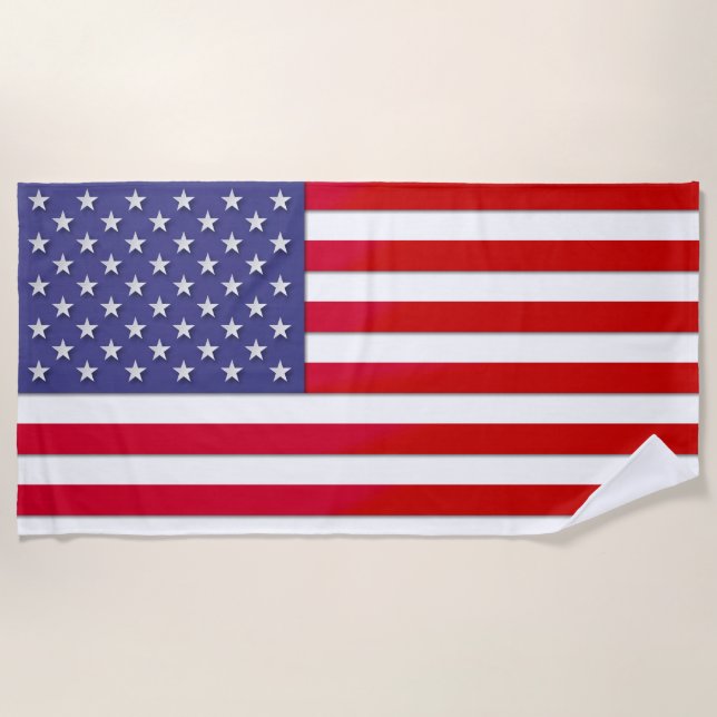 Amerikanische Flagge Strandtuch (Vorderseite)
