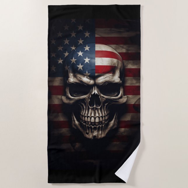 Amerikanische Flagge Strandtuch (Vorderseite)