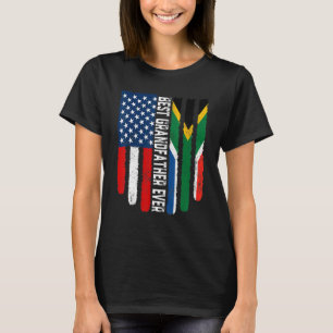 Amerikanische Flagge Südafrika Bester Großvater E T-Shirt