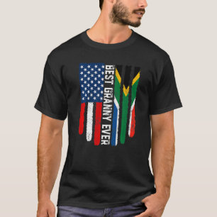 Amerikanische Flagge Südafrika Flag Best Granny je T-Shirt