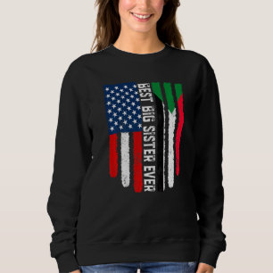 Amerikanische Flagge & Sudan Flag Beste Big Sister Sweatshirt