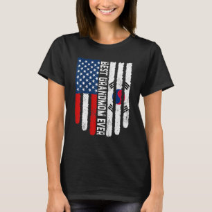 Amerikanische Flagge Südkorea Flagge Beste Großmut T-Shirt