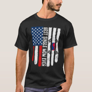 Amerikanische Flagge Südkorea Flagge Bester Single T-Shirt